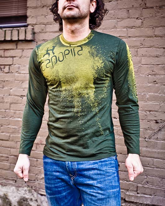 Men's Long Sleeve Green Arte Shirt